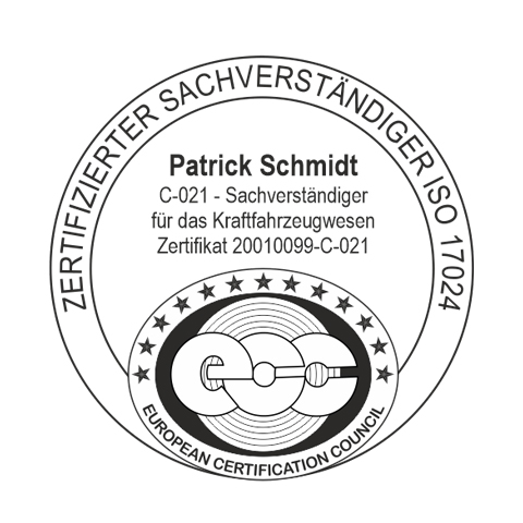 Zertifikat - Zertifizierter Sachverständiger ISO 17024 (Europäische Norm)